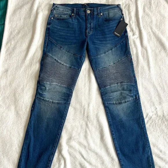 True Religion Brand Jeans Rocco Relaxed Skinny Denim Jean Men's Size 34Wx32L NWT - Picture 2 of 11